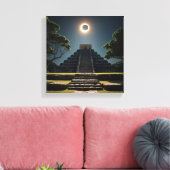 Chichen Itza Eclipse キャンバスプリント (インサイチュ (リビング))