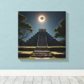 Chichen Itza Eclipse キャンバスプリント (インサイチュ (ウッドフロア))