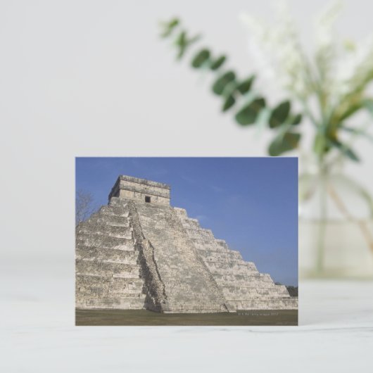 Chichen Itza, Kulcanes Pyramidのマヤ遺跡 ポストカード (スタンド正面)