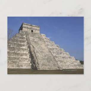 Chichen Itza, Kulcanes Pyramidのマヤ遺跡 ポストカード