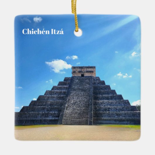 Chichén Itzá Mexico Souvenir Ornament セラミックオーナメント (正面)