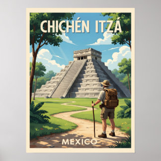 Chichén Itzá Mexico – Temple of Kukulcán ポスター