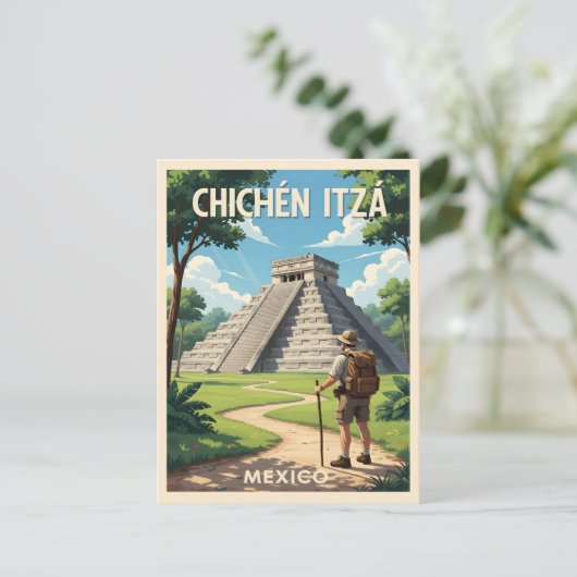 Chichén Itzá Mexico – Temple of Kukulcán ポストカード (スタンド正面)