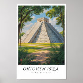 Chichen Itza Mexico Wall Art, Mayan Ruin ポスター (正面)