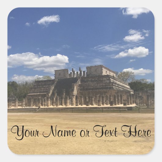 Chichen Itza Temple of the Warriors #3 Stickers スクエアシール (正面)