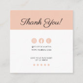 Chickジュエリー気に指示Business Thank You エンクロージャーカード (裏面)