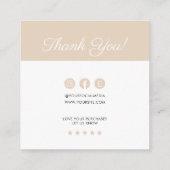 Chickジュエリー気に指示Business Thank You エンクロージャーカード (裏面)