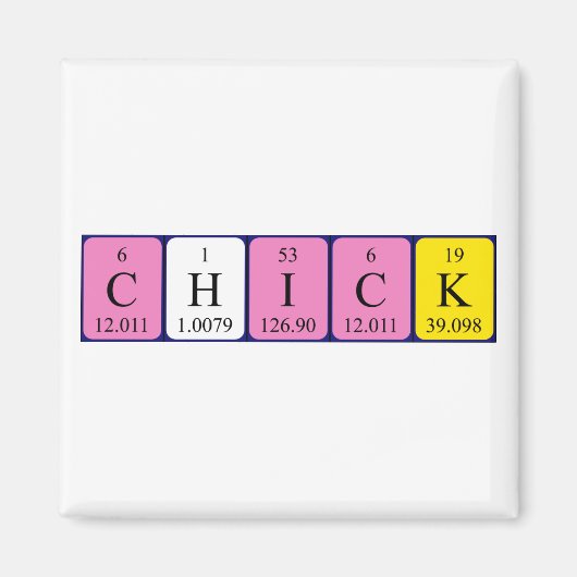 chick周期表名磁石 マグネット (正面)