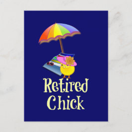 Chick – 暗退職したい背景の白い文字 ポストカード