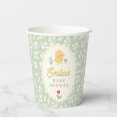 Chick Baby Shower Cute Paper Cups 紙コップ (裏面)