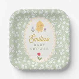 Chick Baby Shower Cute Paper Plates ペーパープレート