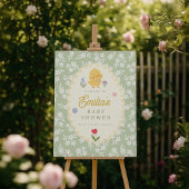 Chick Baby Shower Cute Welcome Sign ポスター