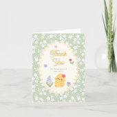 Chick Baby Shower Thank You Card サンキューカード (正面)