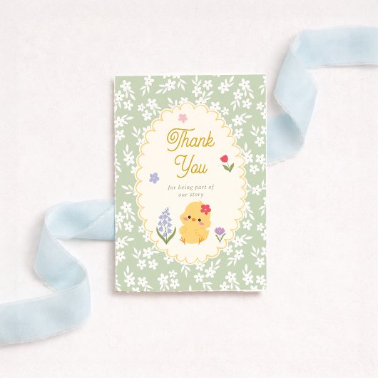 Chick Baby Shower Thank You Card サンキューカード