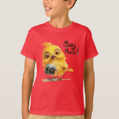 Chick Camera "Say Cheese" Tシャツ (正面)
