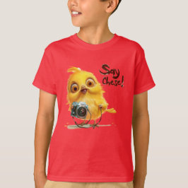 Chick Camera "Say Cheese" Tシャツ