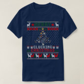 Chick Farmer Merry Clucking Christmas Chicken Tree Tシャツ (デザイン正面)
