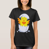 Chick hatches out of egg chicken chick with egg sh tシャツ (正面)