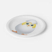 Chick Hatching Yellow Chicken Paper Plates ペーパープレート (アングル)