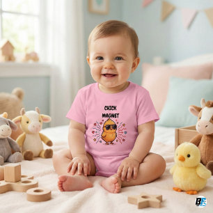 Chick Magnet サングラスをかけたかわいいひよこ ベビーTシャツ