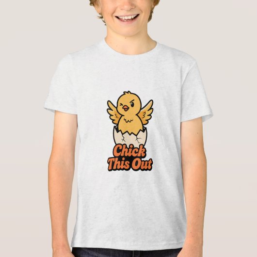 Chick This Out! Cute Punny トライブレンドＴシャツ (正面)