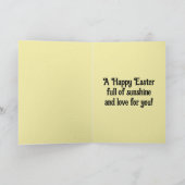 Chick With Flowers Easter Card シーズンカード (内部)