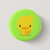 chick : yellow green : pins 缶バッジ (正面)