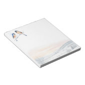 Chickadee Bird in Winter Christmas ノートパッド (アングル)