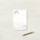 Chickadee Bird in Winter Christmas ポストイット (デスク上)