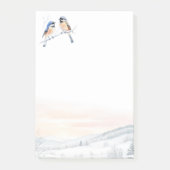 Chickadee Bird in Winter Christmas ポストイット (正面)