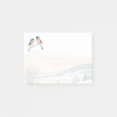 Chickadee Bird in Winter Christmas ポストイット (正面)