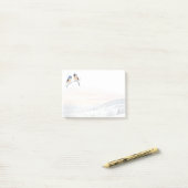 Chickadee Bird in Winter Christmas ポストイット (デスク上)