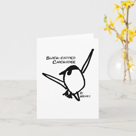 Chickadee by Henry カード (黄色い花)