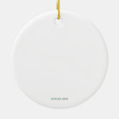 Chickadee by Henry, Green セラミックオーナメント (裏面)