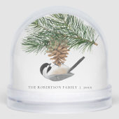 Chickadee on Pine Sprig Christmas Family (正面)