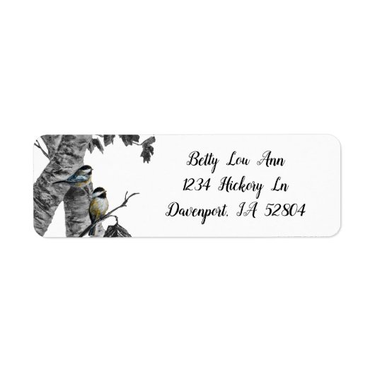 "Chickadees" [design 2] ラベル (正面)