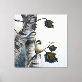 Chickadees [Design 2] 40" x 40" キャンバスプリント (正面)