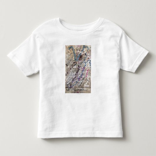 Chickamauga -内戦のパノラマ式の地図の戦い トドラーTシャツ (正面)