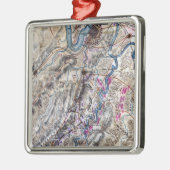 Chickamauga -内戦のパノラマ式の地図の戦い メタルオーナメント (左)