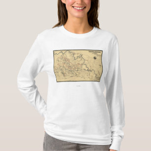 Chickamauga -内戦のパノラマ式の地図の戦い tシャツ