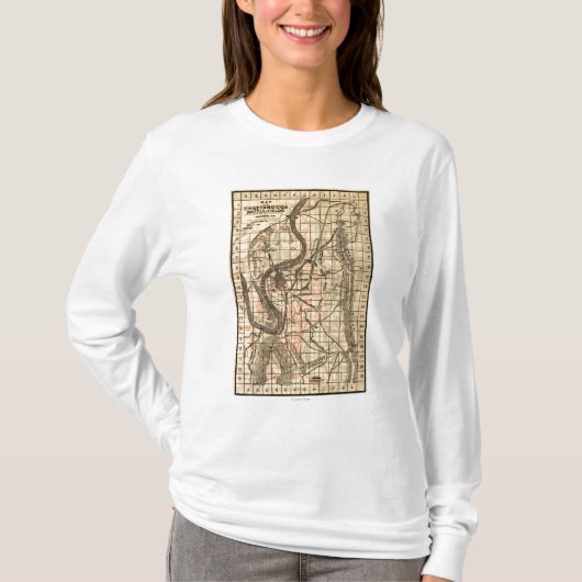 Chickamauga -内戦のパノラマ式の地図3の戦い tシャツ (正面)