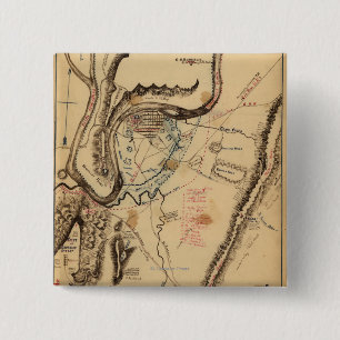 Chickamauga -内戦のパノラマ式の地図4の戦い 缶バッジ