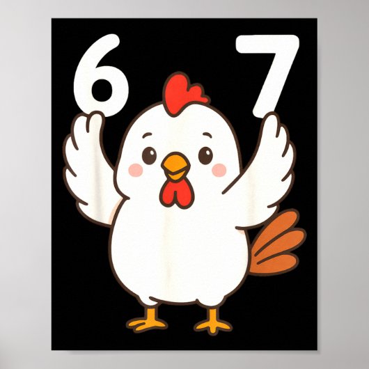 Chicken 67 Meme Six Seven Funny Gen Alpha  ポスター (正面)