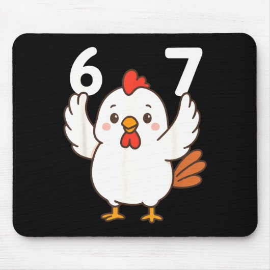Chicken 67 Meme Six Seven Funny Gen Alpha  マウスパッド (正面)
