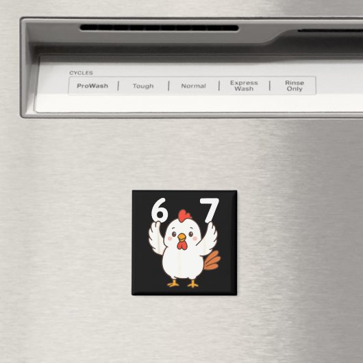 Chicken 67 Meme Six Seven Funny Gen Alpha  マグネット (インサイチュ (食洗機))