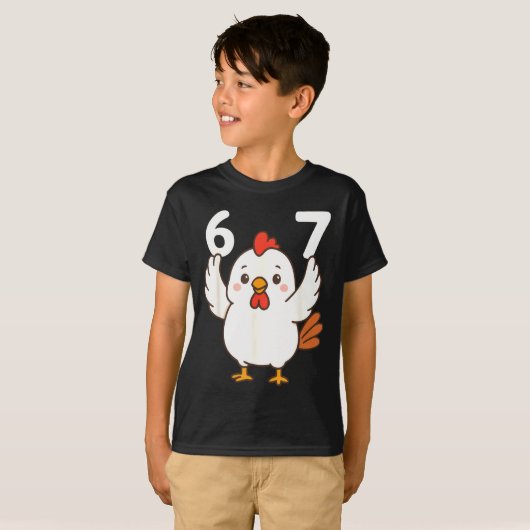 Chicken 67 Meme Six Seven Funny Gen Alpha  Tシャツ (正面フル)