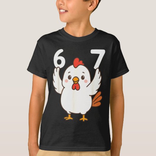 Chicken 67 Meme Six Seven Funny Gen Alpha  Tシャツ (正面)
