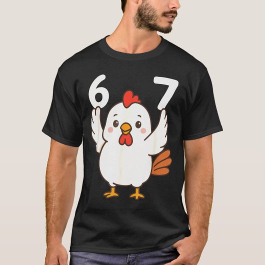 Chicken 67 Meme Six Seven Funny Gen Alpha  Tシャツ (正面)