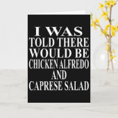 Chicken Alfredo Apparel Awesome Funny Caprese Sala カード (黄色い花)