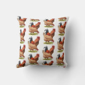 Chicken And Rooster Art, Poultry, Farm Animals クッション (裏面)